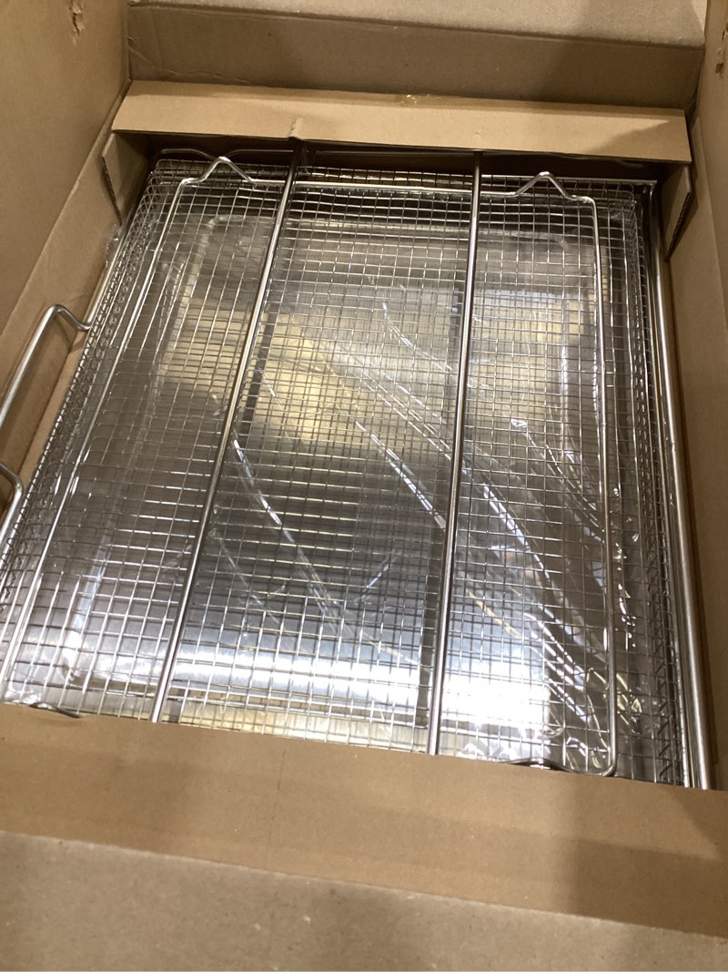 Condition photo showing As Is for allstare aft27frig air fry tray replacement for frigidaire stove oven parts 27'' ready cook oven 304 stainless steel fcws2727as frigidaire gallery wall range oven parts air fryer basket tray 1 set