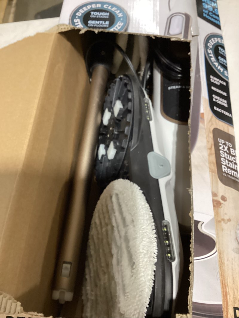 Condition photo showing As Is for Not tested Shark Steam & Scrub with Steam Blaster Technology All-in-One Hard Floor Steam Mop with 3 Steam Modes & LED Headlights S8201, Rotator White Steam&Scrub w/ Steam Blaster (4-pad)