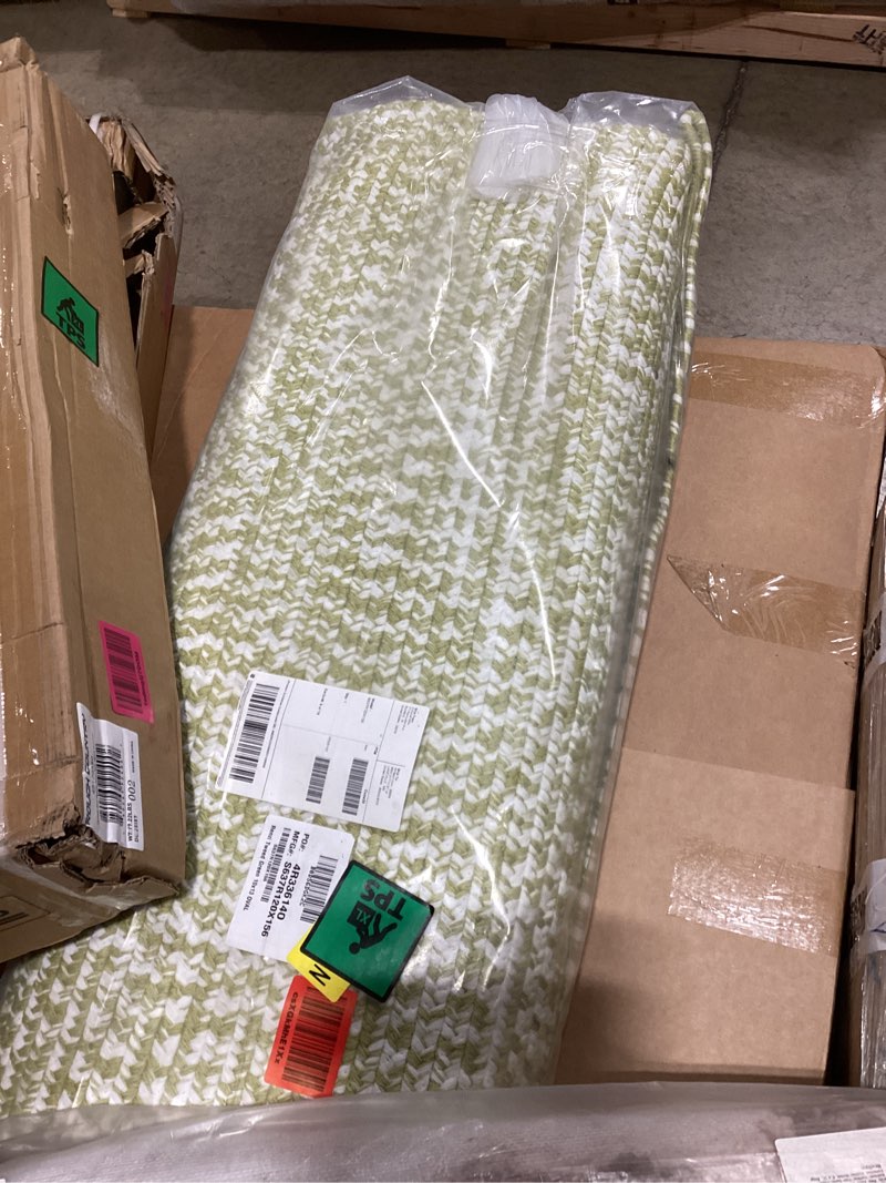 Condition photo showing As Is for Colonial Mills Renzi Tweed Rug - Green 10x13