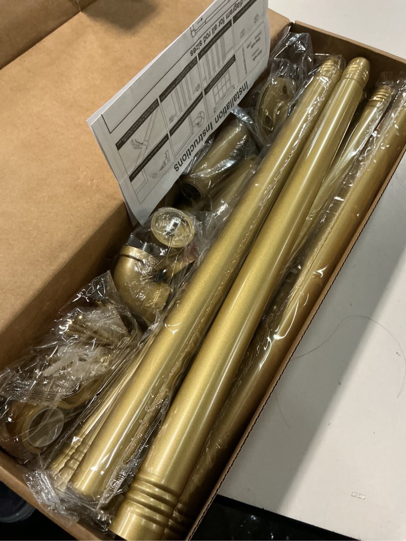 Condition photo showing Good Condition for Zeerobee Curtain Rods for Windows 66 to 120, 1 Inch Industrial Wrap Around Curtain Rod, Indoor/Outdo