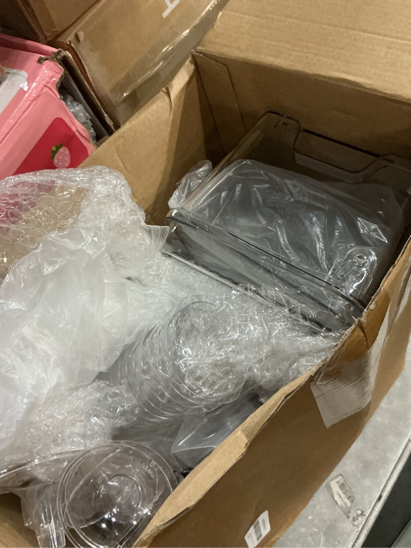 Condition photo showing Good Condition for hushee 36 pcs mimosa bar supplies, 34 oz plastic carafe juice bottle with lids, clear champagne flutes for drinks, ice chilled condiment caddy with serving tongs chalkboard stickers for water milk tea elegant style clear