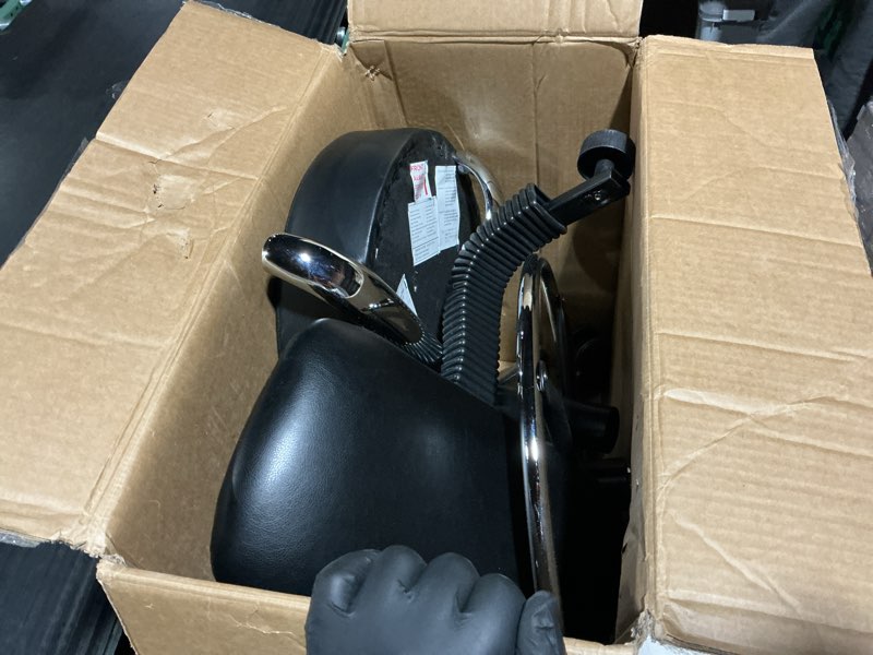 Condition photo showing Good Condition for SUPERJARE Drafting Chair with Back, Adjustable Foot Rest Rolling Stool, Multi-Purpose Office Desk Chair, Thick Seat Cushion for Home Bar Kitchen Shop - Black