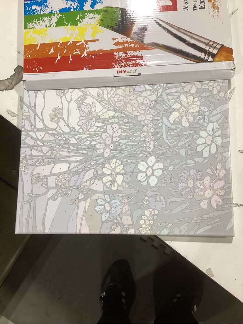 Condition photo showing Good Condition for Flower Paint by Numbers for Adults with Framed Canvas-with Wooden Easel,Paint by Number on Canvas St
