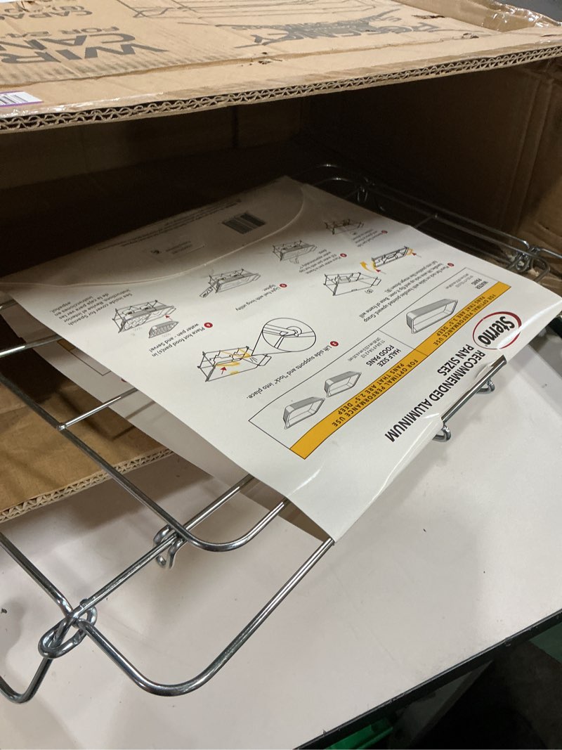 Condition photo showing New/Like New for sterno chafing dish wire rack, silver