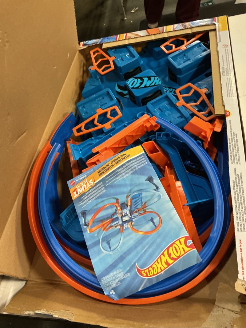 Condition photo showing Good Condition for Hot Wheels Track Set with 1:64 Scale Toy Car  Criss-Cross Crash Track with Motorized Booster