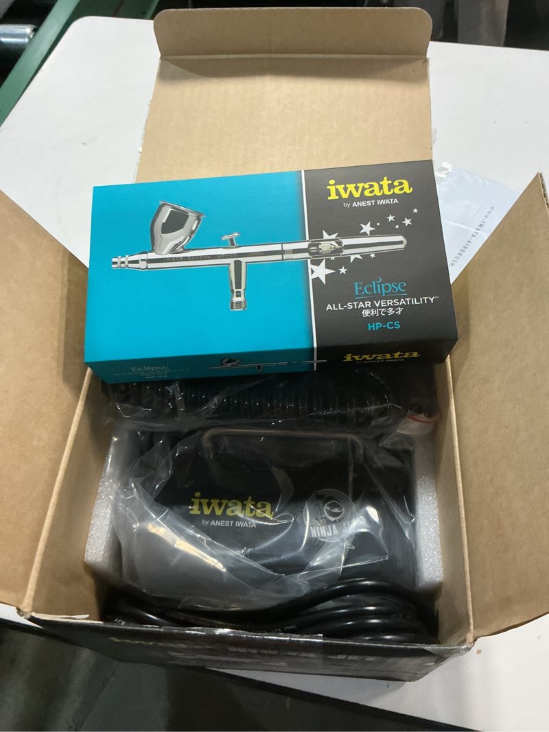 Condition photo showing Good Condition for Iwata-Medea HP-CS .35mm Eclipse Airbrush W/ IS35 Ninja Jet Compressor