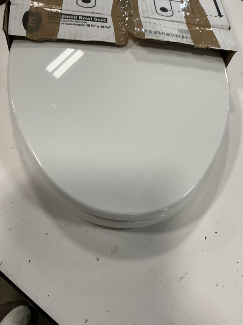 Condition photo showing Good Condition for kohler 4636-rl-0 cachet readylatch elongated toilet seat slow close, soft close toilet seat quiet lid, contoured grip-tight bumpers installation hardware, apartment essentials, white white elongated ready latch