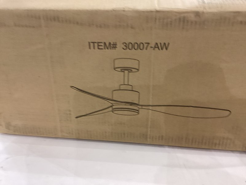 loritta 52'' 3 - blade large indooor ceiling fan with light kit and remote, 3 led colors, 6 speed noiseless dc motor, timer