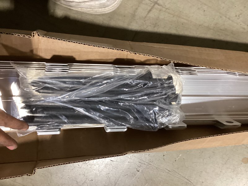 Condition photo showing Good Condition for easyflex aluminum no-dig landscape edging for landscape or paver projects, 10 metal edging pieces with spikes, 50 feet, mill mill aluminum