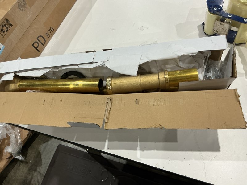 Condition photo showing Good Condition for westbrass d324-26 22-1/2-inch 17 gauge brass trip lever bath waste and overflow with grid drain