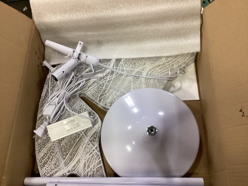 Condition photo showing As Is for 3-Color Butterfly Floor Lamp - Adjustable Wedding/Home LED Lighting, Ceiling Hanging & Standing Dual Use Decorative Lamp, 1 Pack 60cm(23.6") Elegant Butterfly Shape Floor Light (23.6inch)1pack