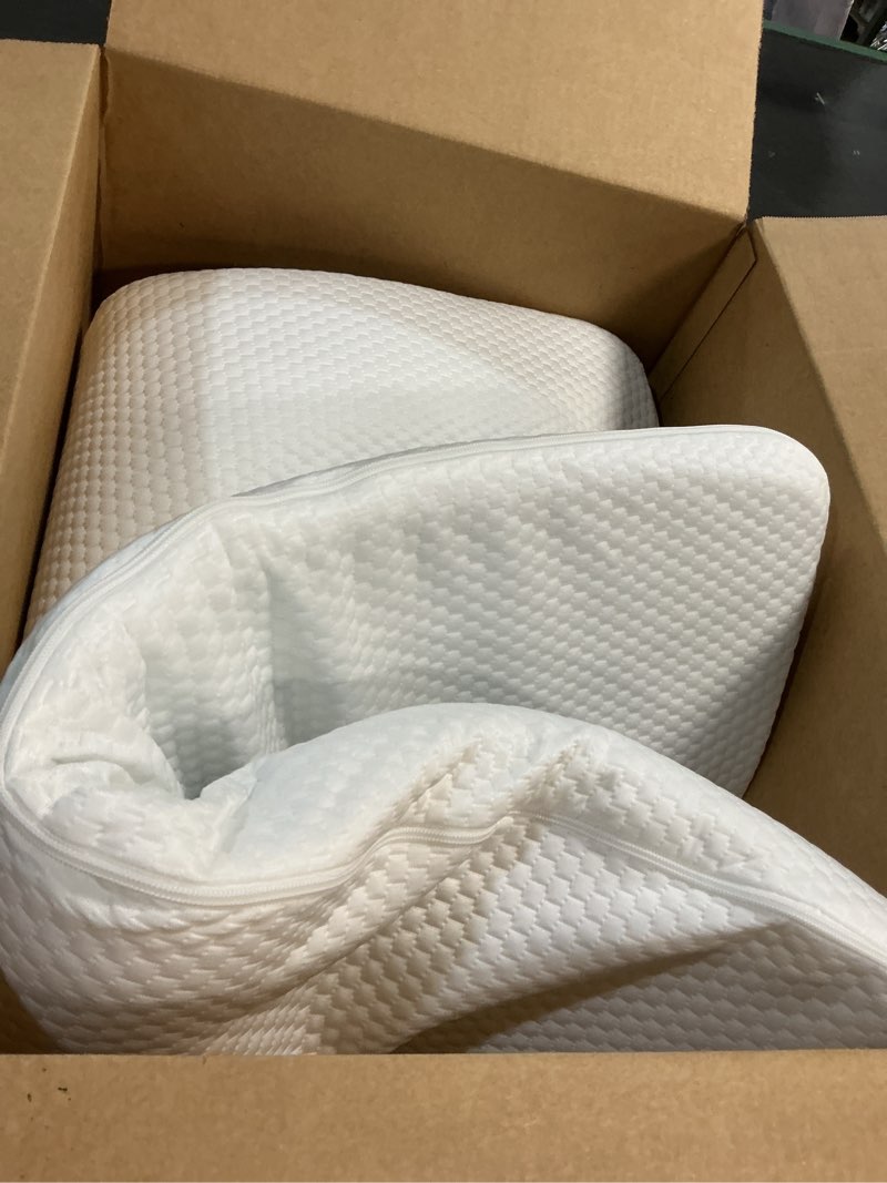 Condition photo showing As Is for Lisara Bassinet Mattress, 41" x 29" Dual Sided Gel Memory Foam Mattress with Waterproof, Removable and Breathable Ice Silk Cover, Fit for 4moms Breeze Plus Portable Playard Rectangle 41" x 29"