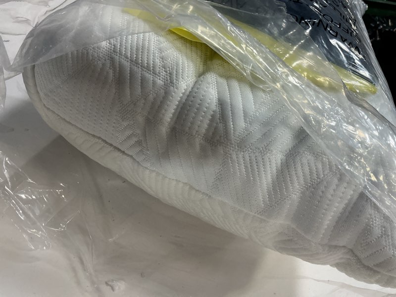 Condition photo showing As Is for BETU Cooling Pillow Queen Size, Shredded Memory Foam Cool Pillow for Hot Sleepers, Adjustable Firm Soft Support Bed Pillows Perfect for Back Neck Pain and Side Sleeping with Pillow Case Cover, White Queen (1 Count) White