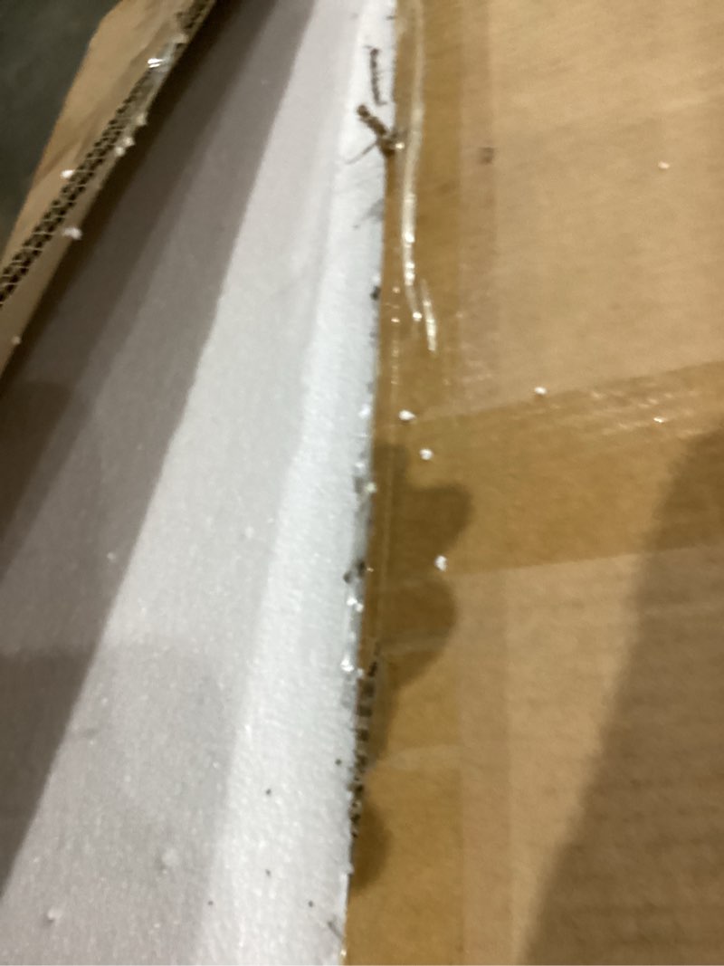 Condition photo showing As Is for dnbss Grey Night Stand with Wireless Charging Station, Nightstand with 2 Drawers, Smart Bedside Table with 24-Color RGB Lighting, Modern LED Lighted Nightstand for Bedroom Grey-3 Layers