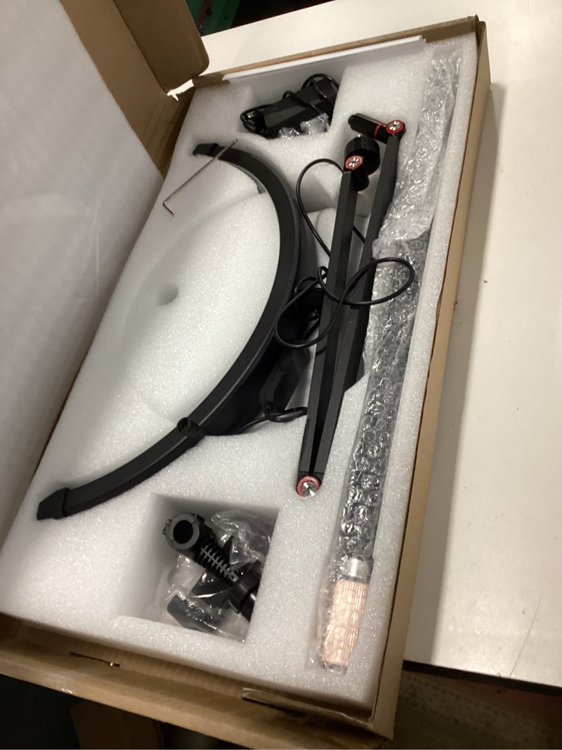Condition photo showing Good Condition for Tattoo light,Half Moon Lash Lighting: Foldable Floor LED Lamp for Eyelash- Beauty Lash Light for Eyelash Tech,Esthetician Lights with Phone Holder -Led Floor Lamp for Or Tattoo Bed,Lash Nail Tech Black