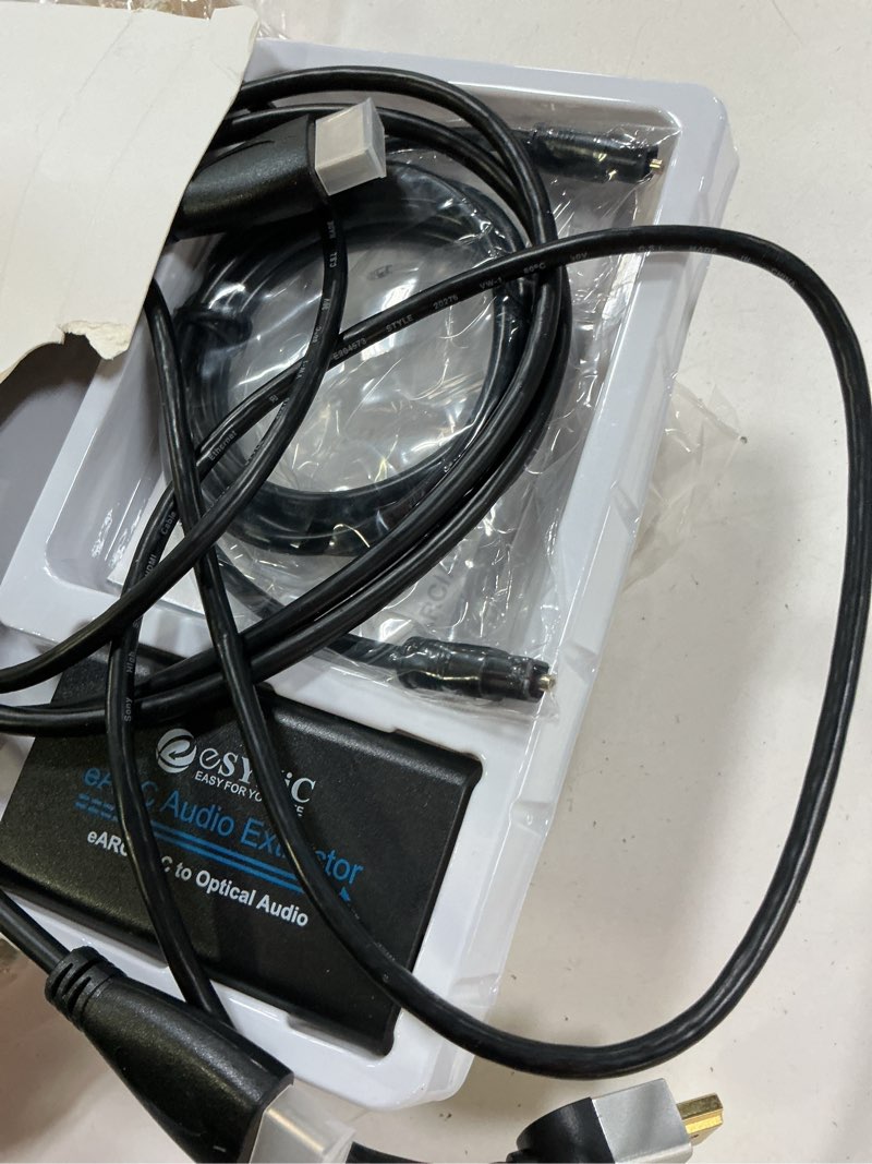 Condition photo showing Good Condition for esynic professional earc audio extractor-only work for hdtv arc/earc ports-192khz arc to optical audio adapter-easy to setup-7ft long-dolby5.1 & dts 5.1 formats-from hdtv to optical soundbar-no cec