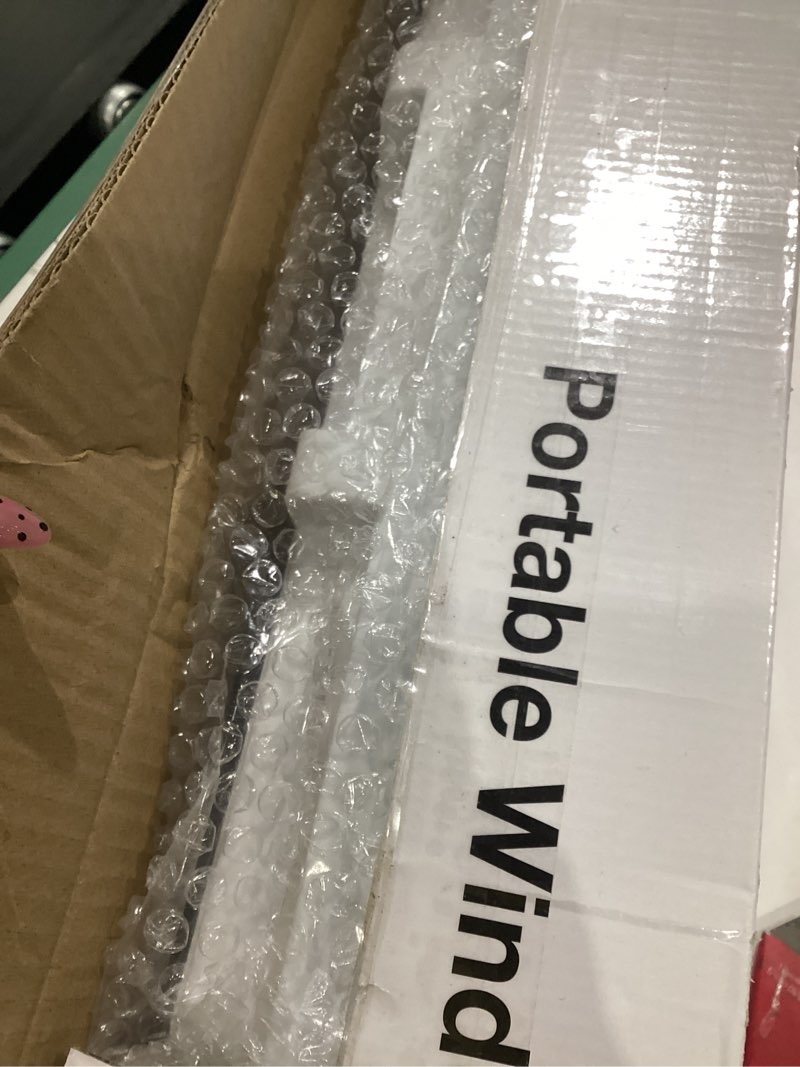 Condition photo showing Good Condition for comfort zone twin window fan with reversible airflow control, 9 inch, auto-locking expanders, 2 speed fan, dual fan, exhaust, airflow 9.84 ft/sec, ideal for home, kitchen, bedroom & office, cz319wt white 9"
