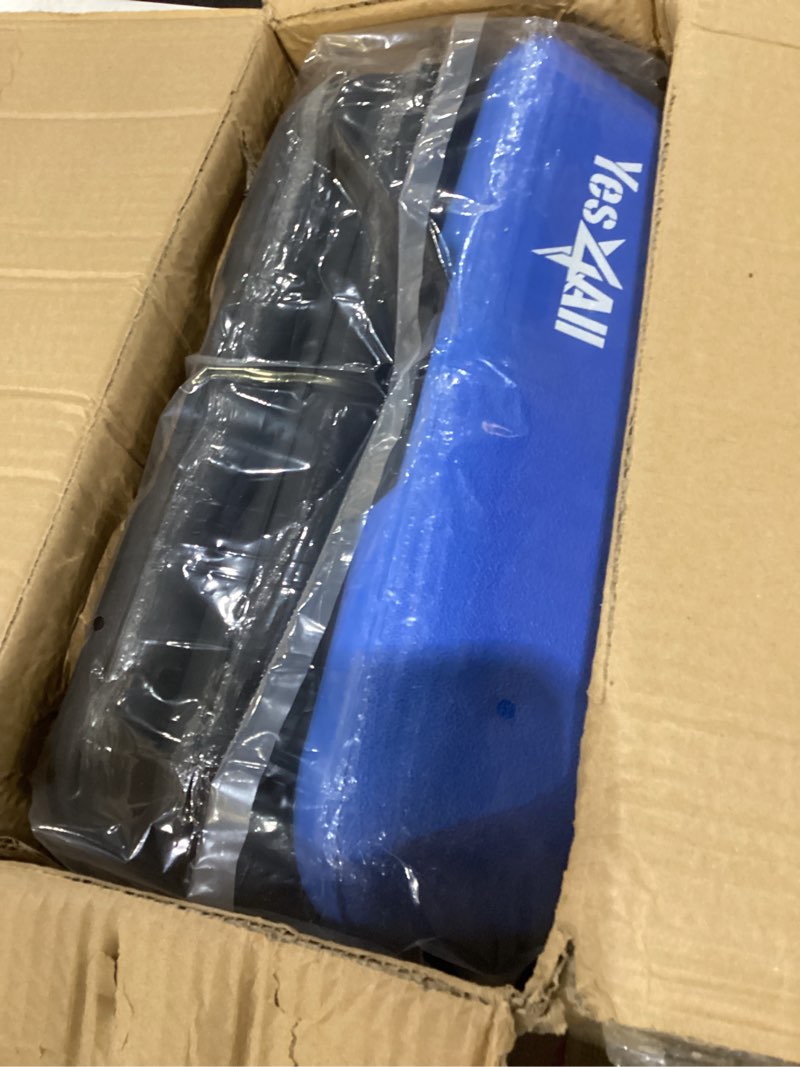 Condition photo showing New/Like New for Yes4All Adjustable Workout Aerobic Exercise Step Platform Health Club Size with 4 Adjustable Risers Included and Extra Risers Options E. Blue/Black