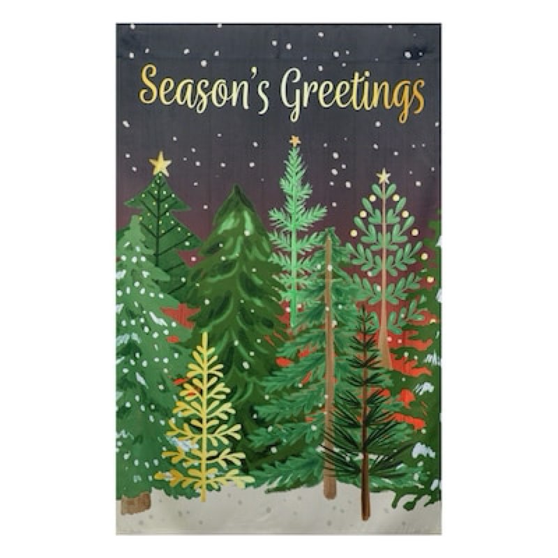 Style Selections 2.33-ft W x 3.66-ft H Christmas House flag