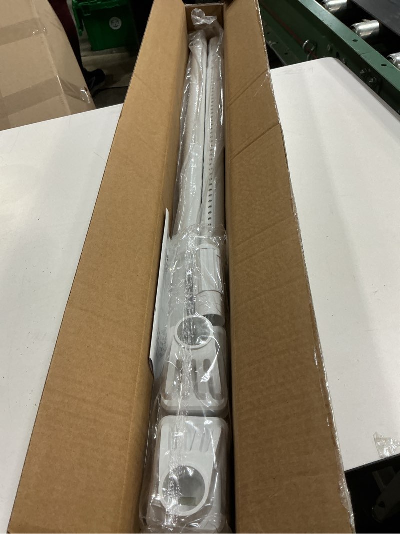 Condition photo showing Good Condition for heavy duty tension pole with suction base & one-click extension, 1.26in steel clothes rail & curtain rod 41-102in, no drill telescopic pole, 99lb support, multi-purpose for drying, bathroom, wardrobe white 41-102in
