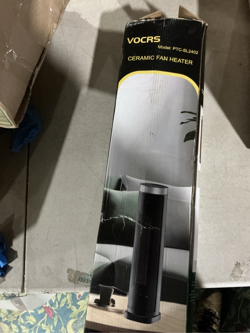 Condition photo showing Good Condition for (Similar to) DREO Space Heater for Large Room, 23 Inch Electric Heaters for Indoor Use, 8 Safe Protection Tower, 70° Oscillation, PTC Ceramic with Thermostat and Remote, Quiet, 12H Timer, Bedroom, Office Silver 23inch
