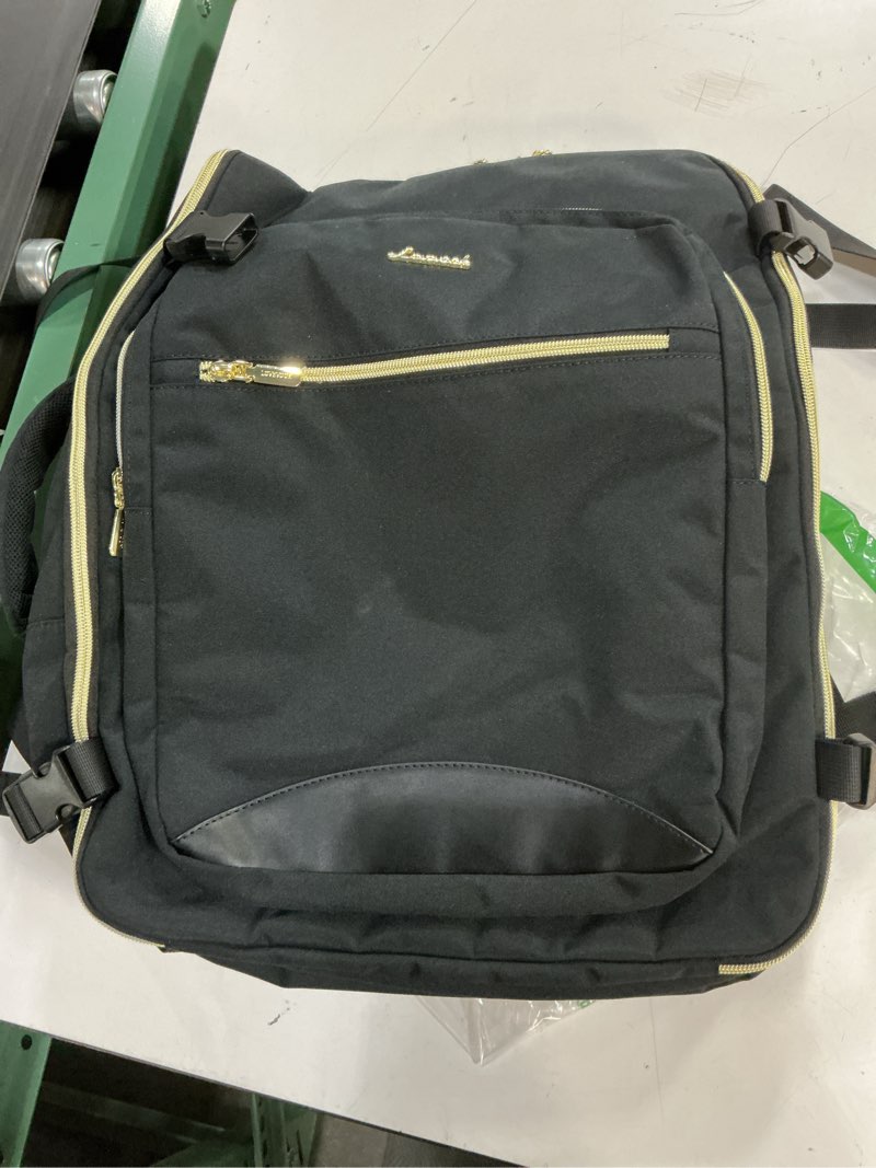 Condition photo showing Good Condition for lovevook travel backpack for women & men 50l,airline approved carry on backpack travel essentials,tsa carry on luggage,waterproof personal item travel bag,suitcase with 3 packing cubes,black-black black-black x-large-50l-4pcs