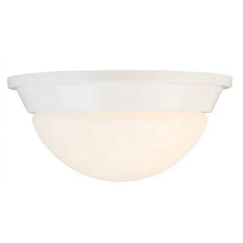 Project Source 8.75-in W White Ceiling Flush Mount