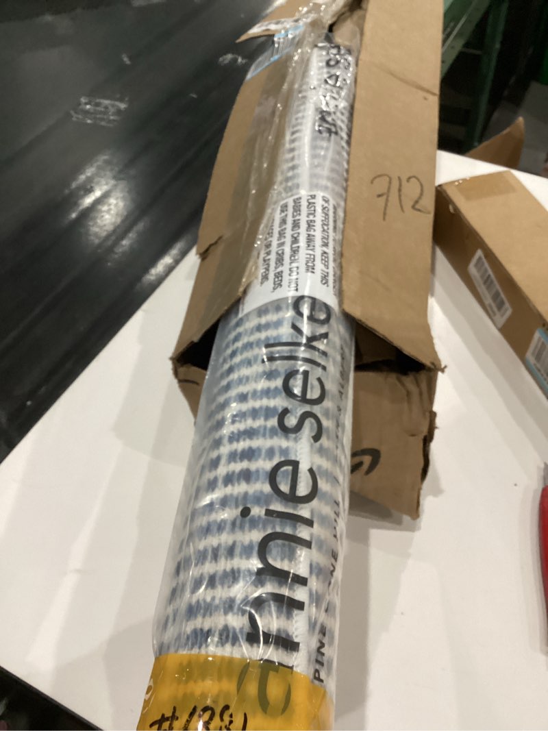 Condition photo showing New/Like New for Dash and Albert Malta Blue Machine Washable Area Rug - 2' x 3' Blue Stripe Washable Accent Rug - Durable, High Traffic Areas Kitchen, Mudroom, Hallways Malta Blue 2' x 3' (Rectangular)