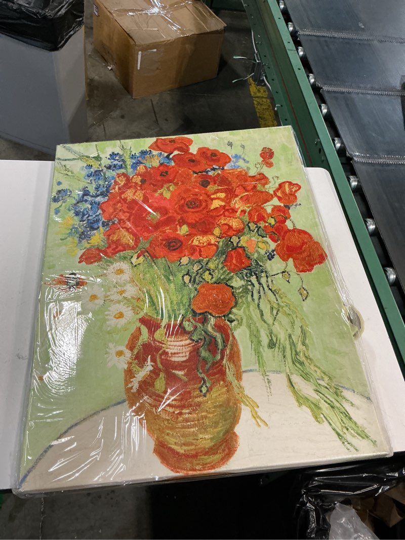 Condition photo showing New/Like New for wieco art red poppies and daisies large canvas prints wall art of van gogh famous floral oil paintings reproduction abstract hd classical flowers pictures artwork for bathroom home decorations 20x24inch (50x60cm)