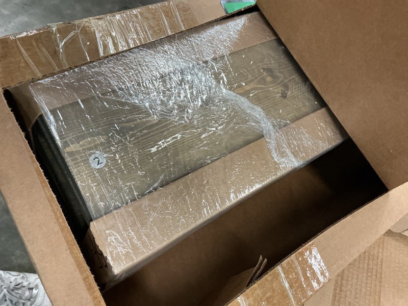 Condition photo showing Good Condition for 38 in. x 84 in. Mini X Series Aged Barrel Stained DIY Wood Bi-Fold Barn Door with Sliding Hardware Kit 38"x84" Aged Barrel