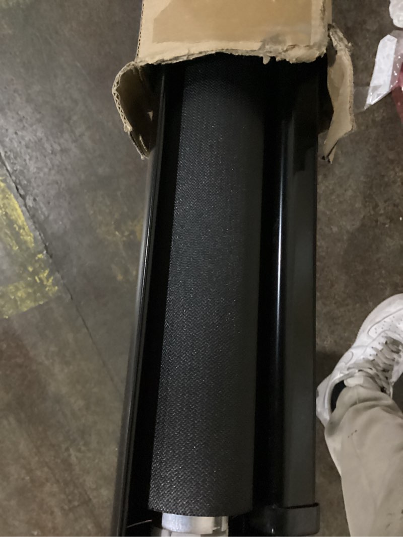Condition photo showing New/Like New for dez furnishings cordless 1" light filtering pleated shade, fabric, 68" w x 72" h, black black 68"w x 72"h