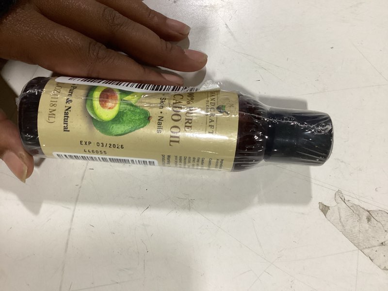 Condition photo showing As Is for handcraft blends avocado oil - cold-pressed 16 fl oz - 100% pure and natural - premium grade carrier oil for skin and hair - hair and body - massage - hexane-free 16 fl oz (pack of 1)