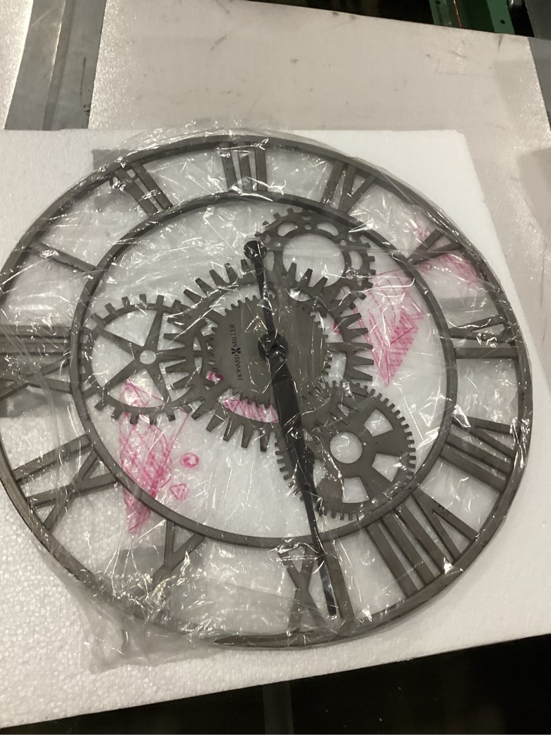 Howard Miller Bloomingdale Wall Clock II, Antique Silver