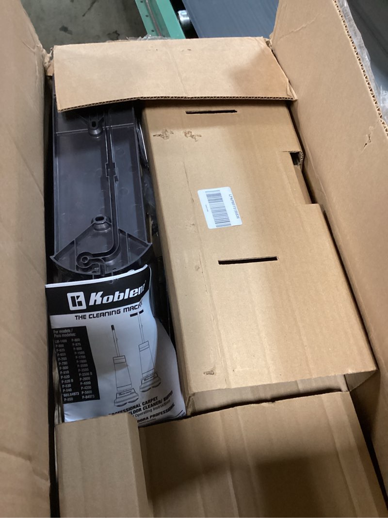 Condition photo showing As Is for Koblenz Carpet Shampooer and Floor Polisher, 12" Carpet Cleaner with Scrubbing Brushes and Polishing Pads, 144 Ounce Tank, White/Black (P 2600A)