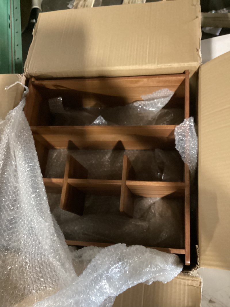 Condition photo showing Good Condition for coffee cup holder for countertop walnut wood coffee mugs holder for kitchen mug display rack (4-tier walnut wood b)