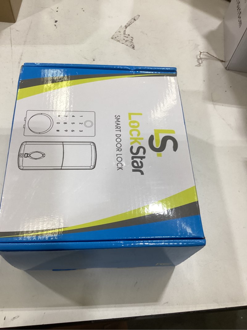 Condition photo showing As Is for lockstar smart door lock, keyless deadbolt • multiple entry methods
