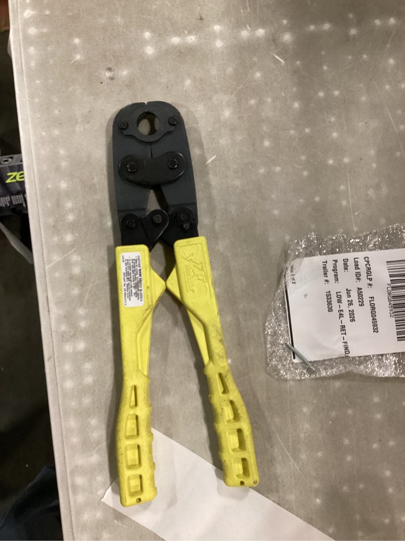 Condition photo showing As Is for sharkbite 1/2-in to 1-in pex press tool