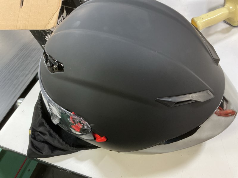 Condition photo showing Good Condition for full face motorcycle helmet with bluetooth dot - wide panoramic view street bike helmets for men women adults, internal sun visor, removable liner matte black large