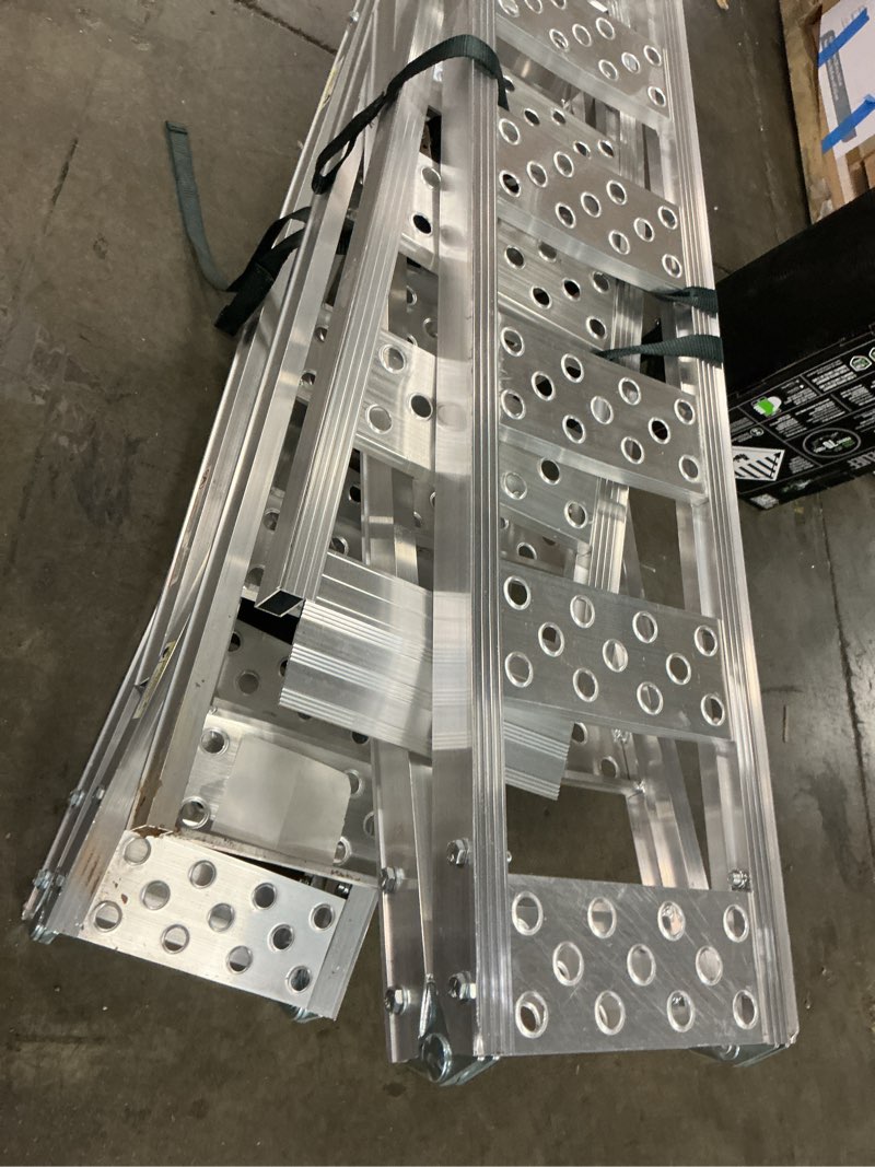 Condition photo showing As Is for kobalt 0.93-ft x 7.53-ft 1500-lb capacity arched folding loading ramp