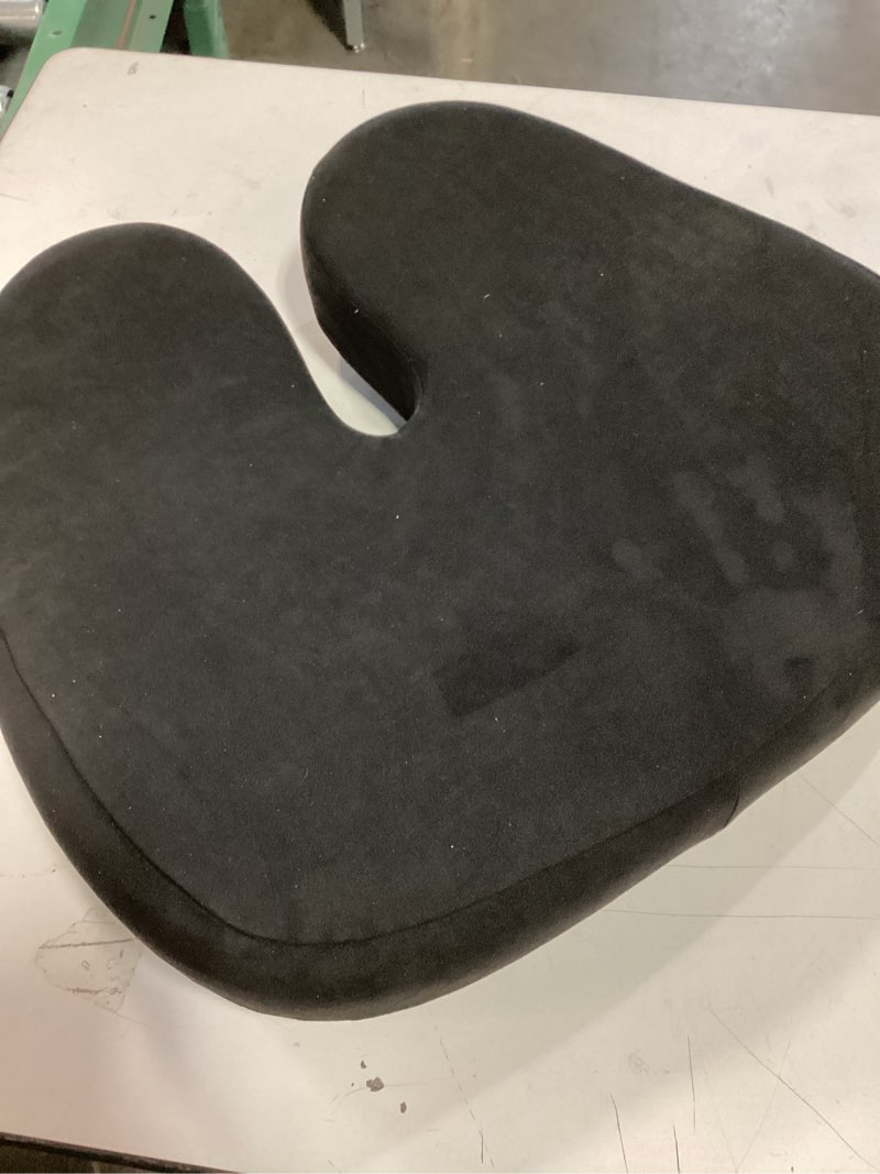 Condition photo showing Good Condition for 5 STARS UNITED Seat Cushion for Tailbone Pain Relief – Large Memory Foam Cushion for Coccyx, Hip, Sciatica & Post-Surgery Recovery – Wheelchair, Car, Desk, Gaming & Office Chairs, Black Black Premium Large