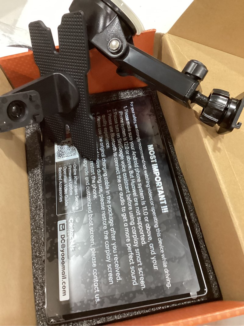 Condition photo showing As Is for lamtto 9" wireless carplay screen with net-flix youtube apps portable car play screen for apple carplay and android auto with backup camera navigation bluetooth voice control aux siri