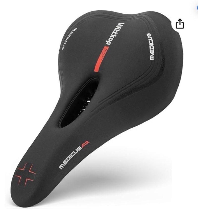 Wittkop Bike Seat I Bicycle Seat for Men and Women, Waterproof Bike Saddle with Innovative 5-Zone-Concept I Exercise Bike Seat for BMX, MTB & Road Touring