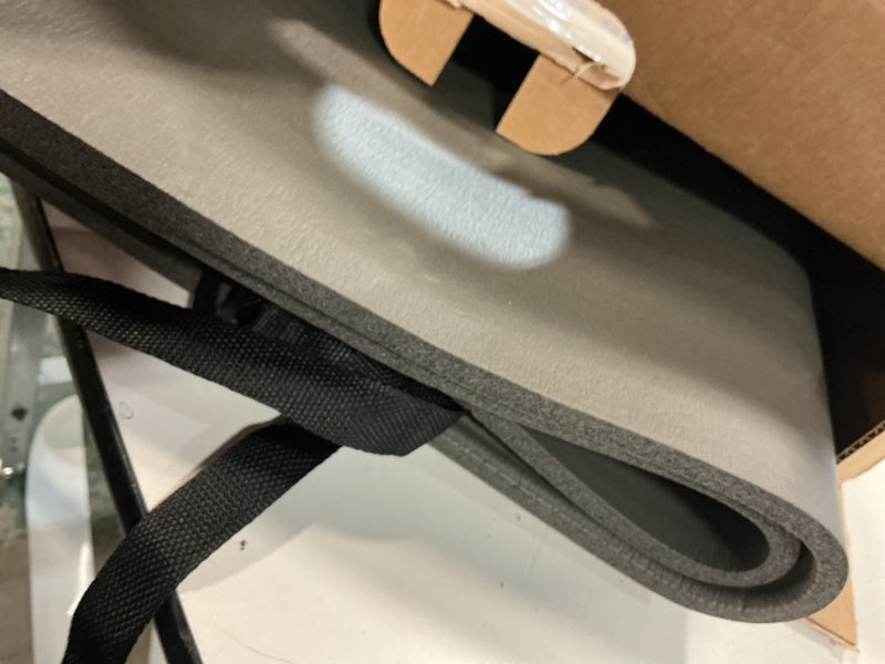 Condition photo showing Good Condition for fitvids yoga mat, 1/2-inch extra thick high density exercise mat, anti-tear exercise yoga mat with carrying strap, suitable for various yoga exercises gray