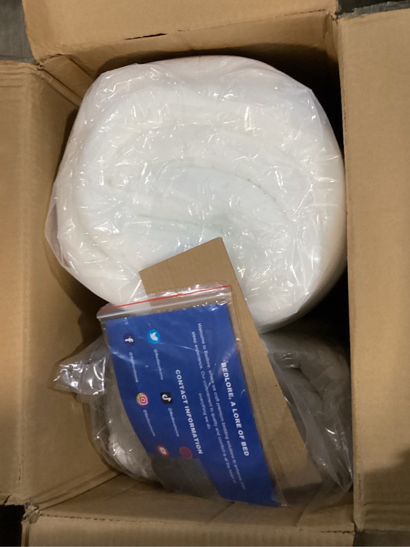 Condition photo showing Good Condition for BEDLORE 4 Inch Memory Foam Mattress Topper King,2-in-1 Dual Layer Design (2" Gel Memory Foam + 2" Plush Pillow Top Cover) Mattress Topper Medium-Firm,Pressure Relief & Back Pain Support(Dark Gray) Dark Gray King