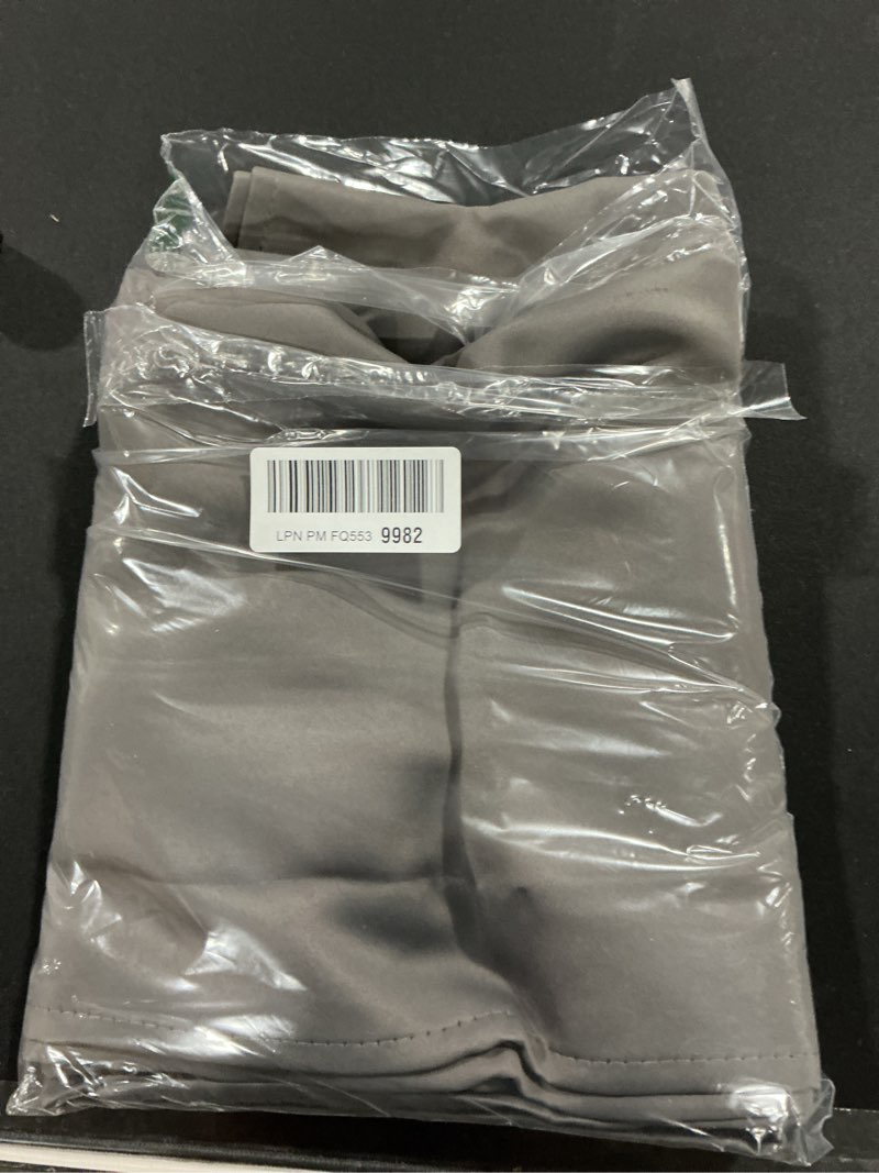 Condition photo showing Good Condition for 100% Blackout Grey Linen 84 Inch Length Curtains for Living Room, Full Blackout Grommet Drapes Noise Reducing Thermal Insulated Curtain Panels for Bedroom, Grey, W52 x L84, 2 Panels Grey 52"W x 84"L (Pack of 2)
