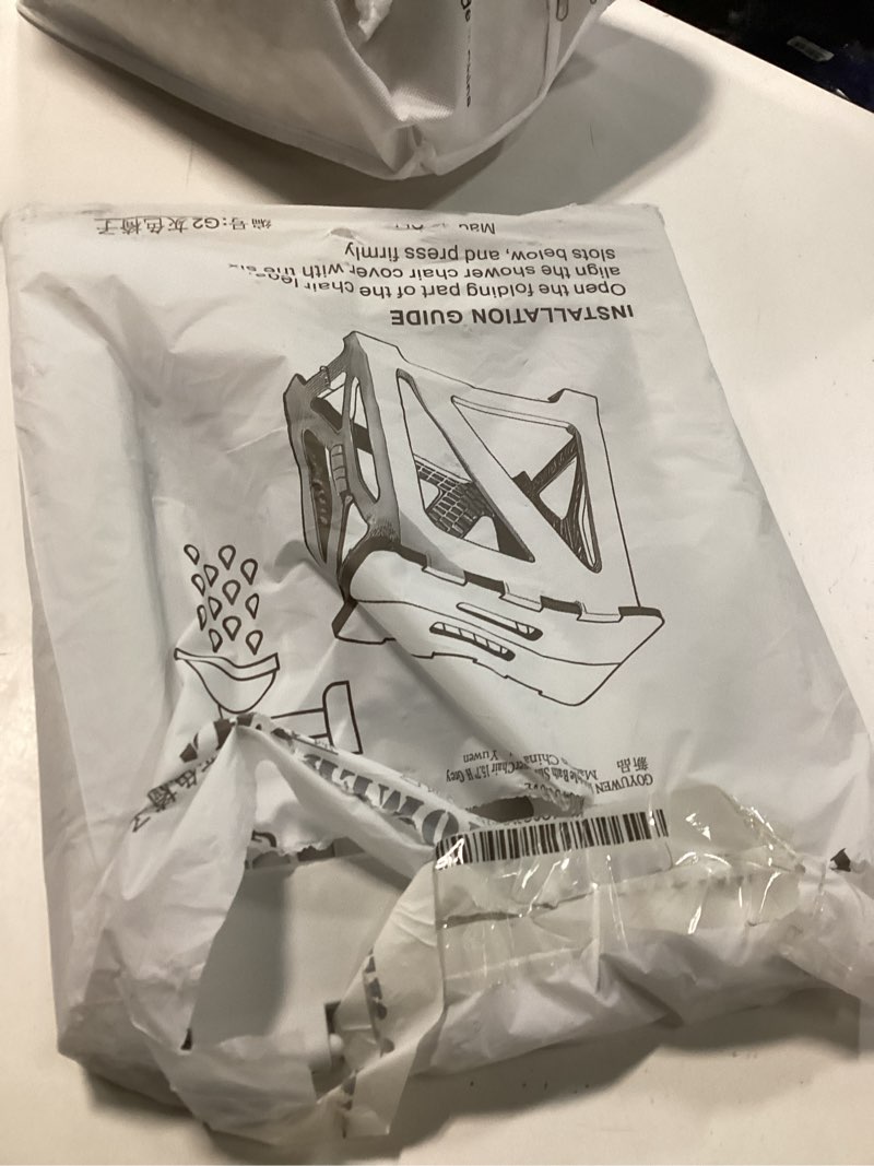 Condition photo showing As Is for GOYUWEN Foldable Bath Shower Safety Chair Seat Grey, Foldable and Anti-Slip Bench Bathtub Stool for Elderly or Seniors (Foldable ShowerChair 15.7" H Grey, Seat Size 12.4" x 8.3“ Foldable 15.7"H Grey