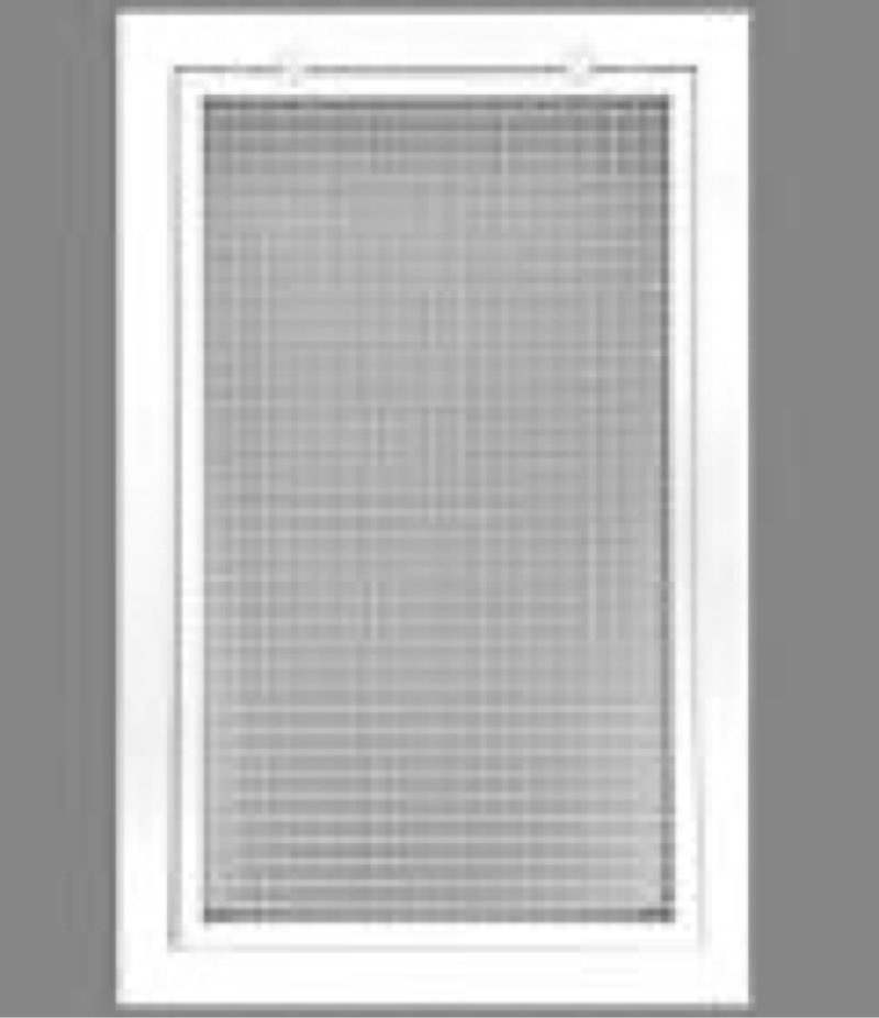 16" x 20" cube core eggcrate return air filter grille for 1" filter - aluminum - white [outer dimens