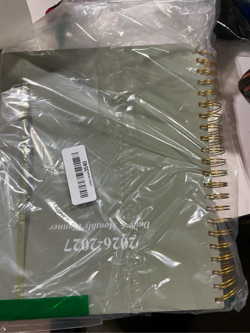 Condition photo showing Good Condition for 2026 daily & monthly planner - one page per day, daily planner from january 2026 - december 2026, planner 2026 with 12 monthly tabs, 8.5" x 11", green 8.5" x 11" green
