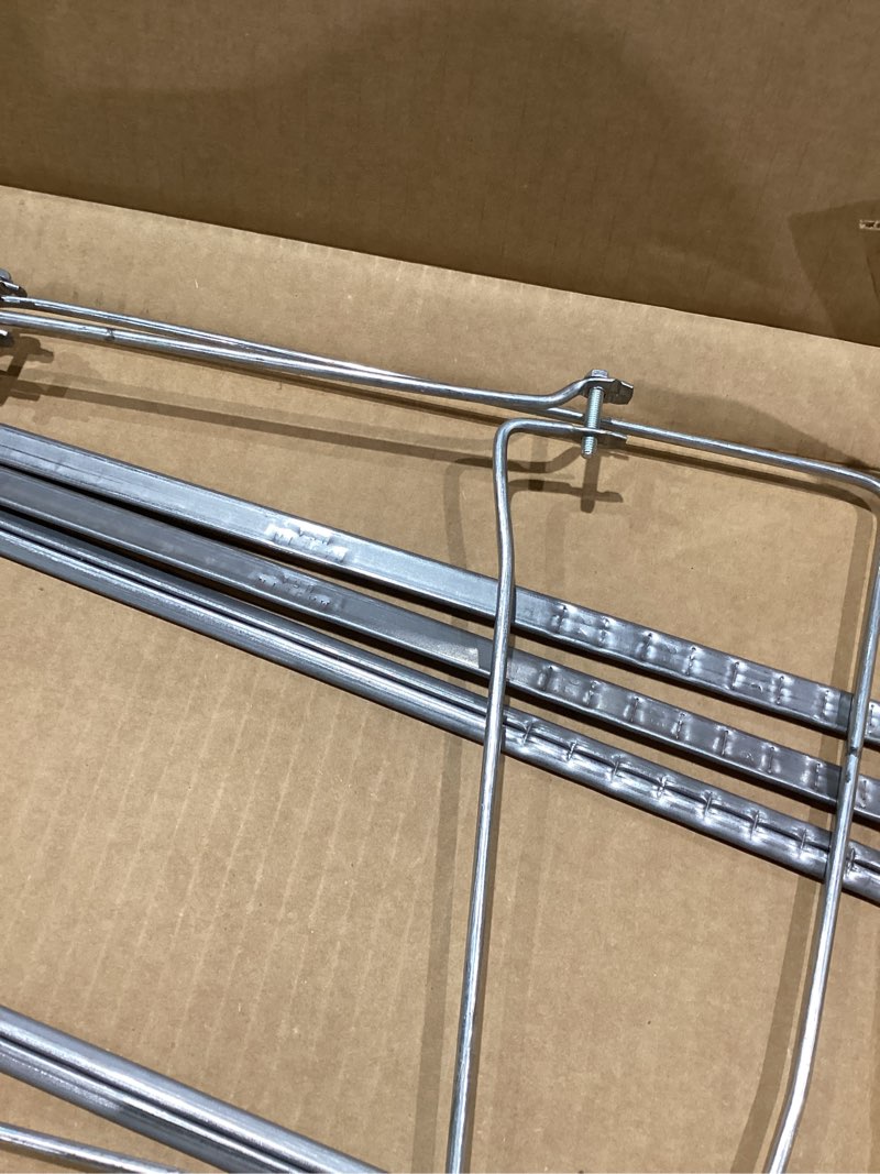 Condition photo showing As Is for smead frames, hanging file, heavy duty steel letter size, adjustable 23"-27" rails, 2-pack gray, converts drawers to hanging folder storage, for office home classroom organization