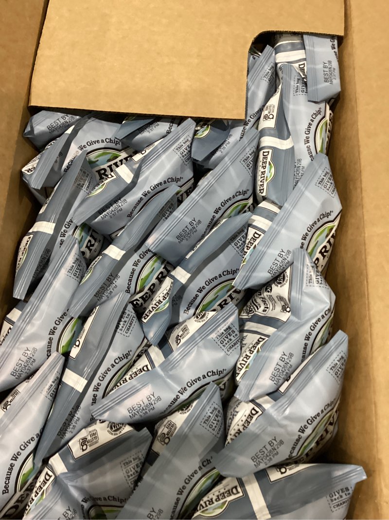 Condition photo showing New/Like New for Deep River Snacks Salt and Pepper Kettle Chips, 24 Count